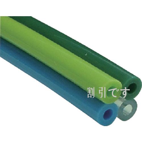 チヨダ　ポリウレタンチューブ　マルチストレートチューブ　外径６ｍｍ／２０ｍ巻　透明、青、ライトグリーン、緑　