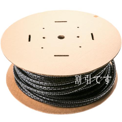 パンドウイット　電線保護チューブ　スリット型スパイラル　パンラップ　束線径２０．６Φｍｍ　３０ｍ巻き　難燃性黒　ＰＷ１００ＦＲ－