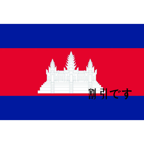 東京製旗　国旗Ｎｏ．１（７０×１０５ｃｍ）　カンボジア　