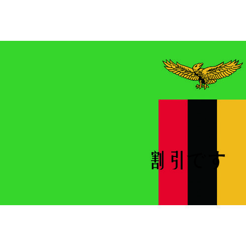 東京製旗　国旗Ｎｏ．２（９０×１３５ｃｍ）　ザンビア　