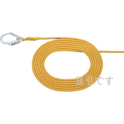 グリーンクロス　支柱用親綱ロープ　Ｋ－２４　片フック　φ１６ｍｍ×１５ｍ　仮設工業会認定品　